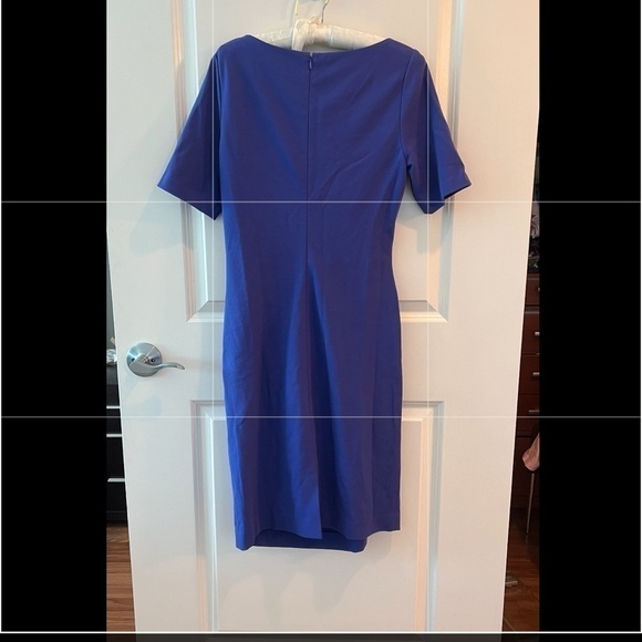 Lafayette 148 New York Short-Sleeve Side-Ruched Dress - Picture 6 of 13